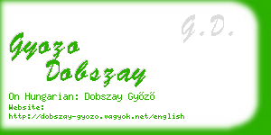 gyozo dobszay business card