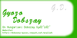 gyozo dobszay business card